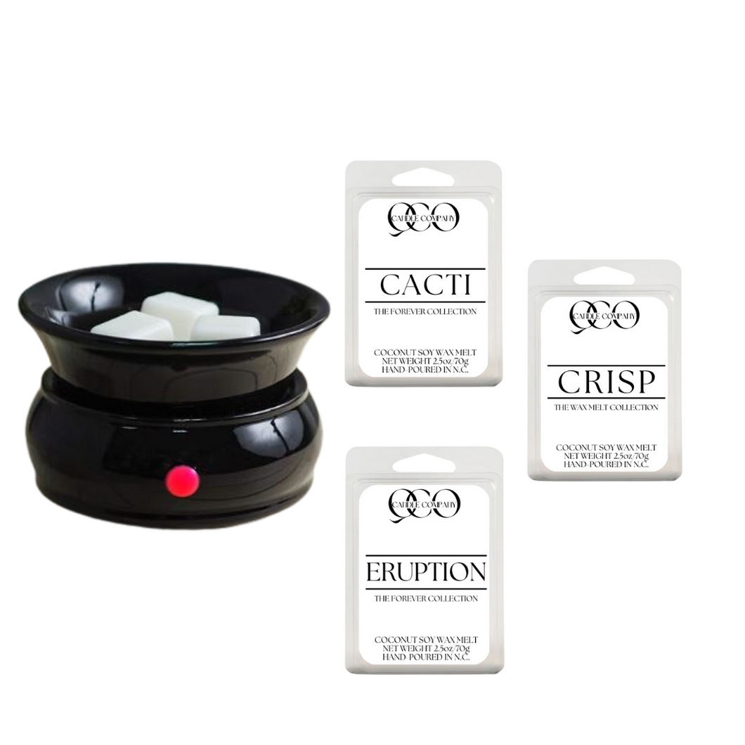 BLACK TABLE TOP WAX WARMER BUNDLE